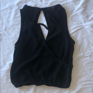 Black mesh crop top tank by Guess!